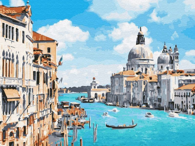 Картина по номерам на дереве 40х50 САНТА-МАРИЯ-ДЕЛЛА-САЛЮТЕ (25 цветов)