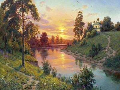 Картина по номерам 40х50 Прищепа. Тишина (29 цветов)