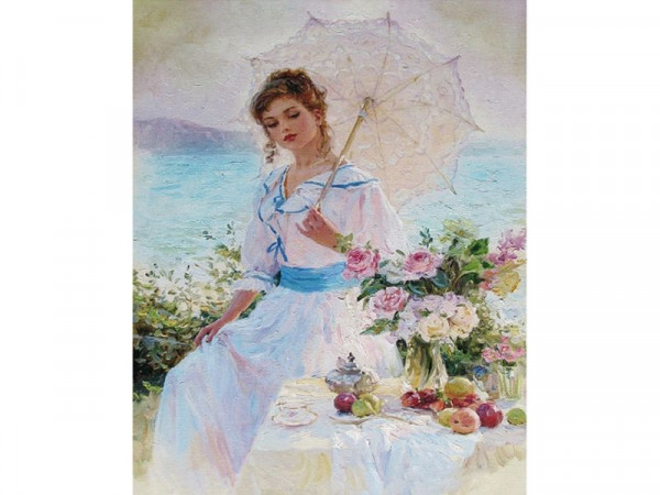 Картина по номерам 40х50 В ЖАРКИЙ ПОЛДЕНЬ (35 цветов)