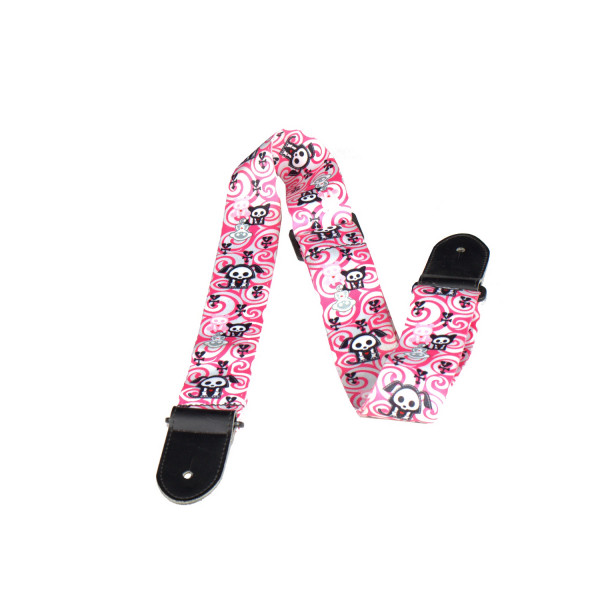 Perri's LPCSA-1114 SKELANIMALS PINK - ремень для гитары полиэстер