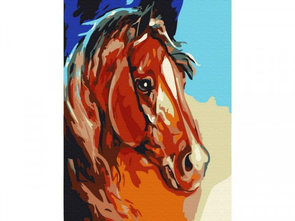 Картина по номерам 15х20 РЫЖИЙ КОНЬ (12 цветов)
