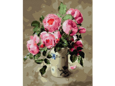 Картина по номерам 40х50 Розовый букет (26 цветов)