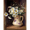 Картина по номерам 40х50 Ромашки в кувшине (25 цветов)