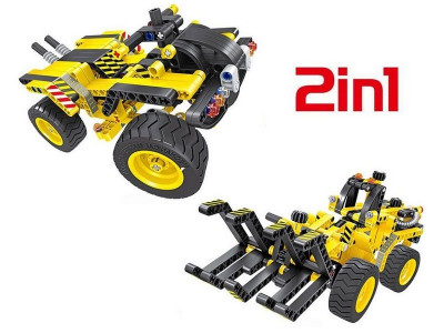 Конструктор Qihui Mechanical Master 2 в 1 Трактор и Багги (301 деталь)