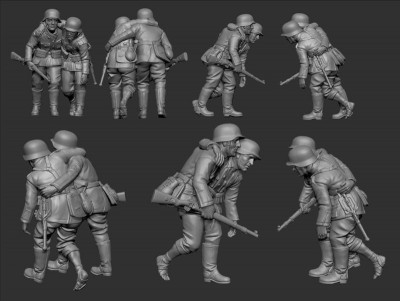 Сборные солдатики ZVEZDA Немецкие санитары, 1/72