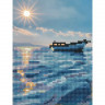 Алмазная мозаика 15х20 ЛОДКА НА РАССВЕТЕ (16цветов)