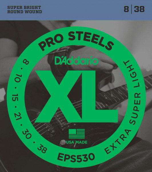 D'ADDARIO EPS530 Extra Super Light 8-38 струны для электрогитары
