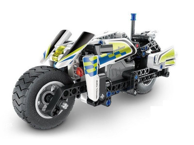 Конструктор Qihui Mechanical Master Полицейский мотоцикл совместим с QH5805, инерц. (193 детали)