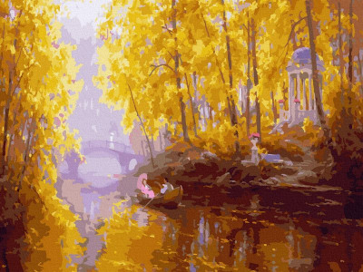 Картина по номерам с цветной схемой 40х50 КОВАЛЁВ В. ОСЕНЬ (27 цветов)