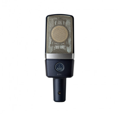 AKG C214 -  конденсаторный микрофон с 1" мембраной. В комплекте: держатель антивибрационный, КЕЙС