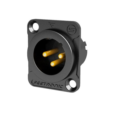 Seetronic MJ3F2C-BG Панельный разъем XLR 3-пин "папа"