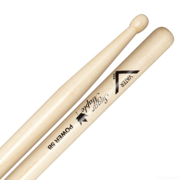 VATER VSMP5BW Sugar Maple Power 5B барабанные палочки, клен, деревянная головка