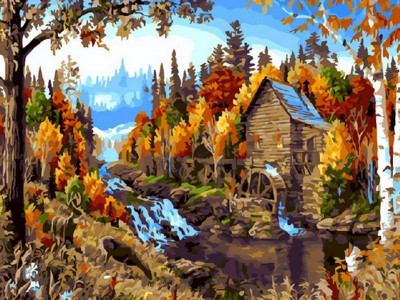 Картина по номерам 40х50 Течение времени (28 цветов)