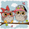 Набор юного художника 20х20 Маленькие совята (12 цветов)