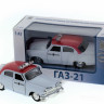 Машина "АВТОПАНОРАМА" инерц.ГАЗ-21 (такси) 1/43, в/к 14*7*5,5 см