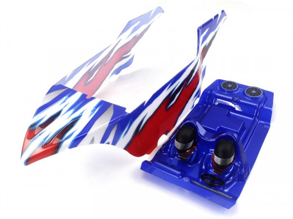 Красно-синий кузов в сборе для багги Himoto E10DB/DBL 1/10