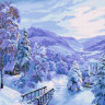 Картина по номерам 30х30 Снежная сказка (20 цветов)