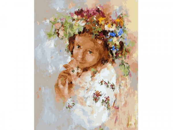 Картина по номерам 40х50 ЛЮБИМЫЙ ПИТОМЕЦ (29 цветов) В