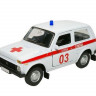 Машина Autotime "LADA 4x4" скорая помощь 1:36