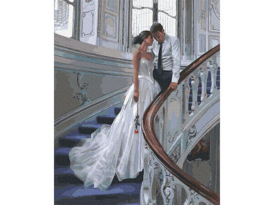 Картина по номерам 40х50 МОЛОДОЖЕНЫ (28 цветов)