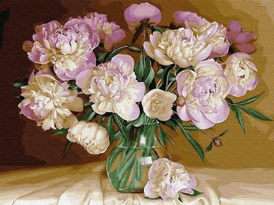 Картина по номерам на дереве 40х50 БУЗИН. БУКЕТ В ТЁПЛЫХ ТОНАХ (28 цветов)