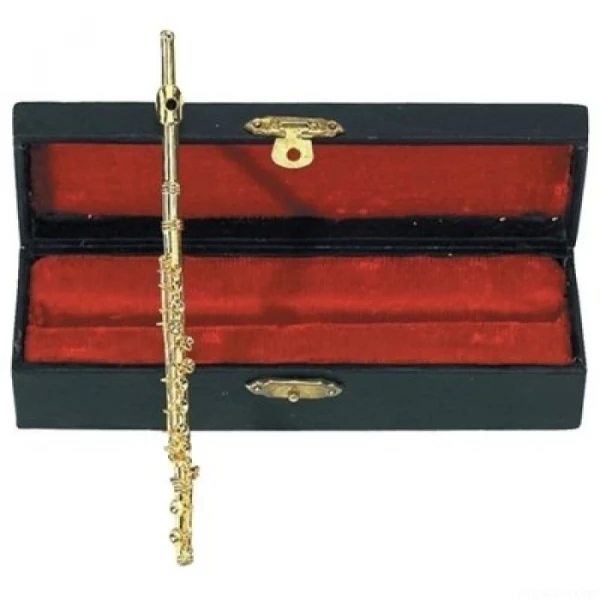 GEWA Miniature Instrument Flute сувенир-флейта с футляром латунная 15 см