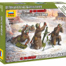 Советский 82-мм миномет с расчетом (зима) 1/72