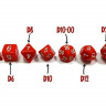 Набор ZVEZDA из 7 красных игровых кубиков для ролевых игр, 7 шт