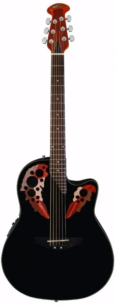 Акустическая гитара Applause AE44-5 Elite Mid Cutaway Black электро