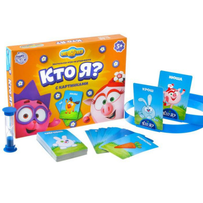 Настольная игра на угадывание СМЕШАРИКИ "Кто я?", с картинками
