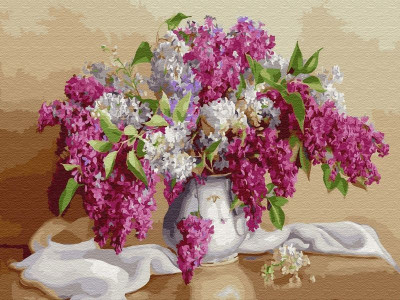 Картина по номерам на дереве 40х50 БУЗИН. СИРЕНЬ (28 цветов)