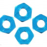 Гайка колесная шестигранная, анодированная в голубой цвет, 4шт.
