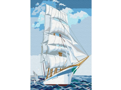 Набор юного художника 20х30 НА ПОДНЯТЫХ ПАРУСАХ  (15 цветов)