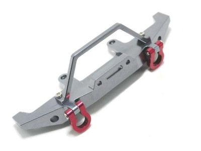 Бампер передний металлический WPL с 2-мя красными сцепными проушинами для B14,B16