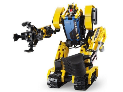 Радиоуправляемый конструктор CADA 2 в 1 экскаватор ROCK MAN (930 деталей), (китайская коробка)