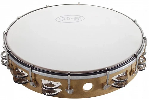 STAGG TAB-212P-WD 12" тамбурин пластиковый настраиваемый двухрядный