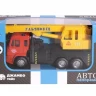 Машина "АВТОПАНОРАМА" "Кран", красный, 1/54, инерция, в/к 16,5*6,4*9 см