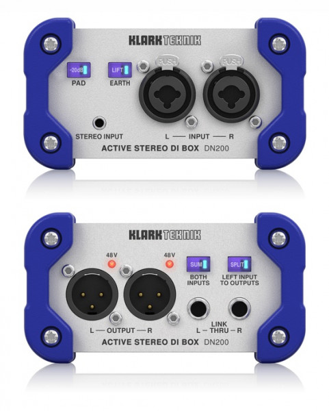 Директ бокс KLARK TEKNIK DN200 V2 двухканальный активный Директ бокс KLARK TEKNIK DN200 V2 двухканальный активный