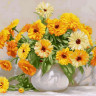 Картина по номерам 40х50 Бузин. Букет календулы (28 цветов)