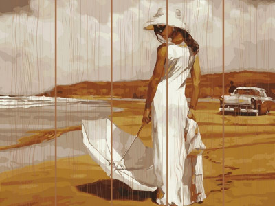 Картина по номерам на дереве 40х50 В СТИЛЕ РЕТРО (20 цветов)