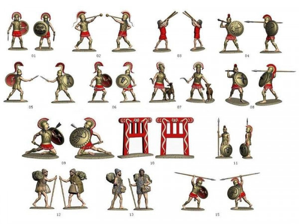 Сборные солдатики ZVEZDA Спартанцы V-IV вв. до н.э., 1/72