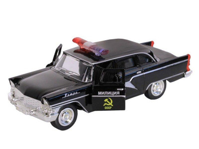 Машина "АВТОПАНОРАМА" "Милиция", черный, 1/48, инерция, в/к 14*5,5*6,6 см