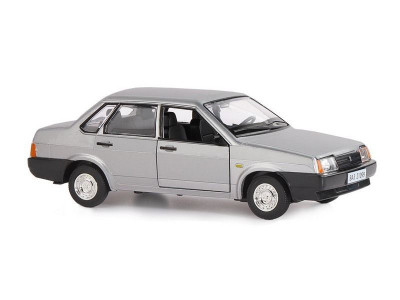 Машина "АВТОПАНОРАМА" ВАЗ 21099 серебристый, 1:22, инерция, Pull Bаck механизм, в/к