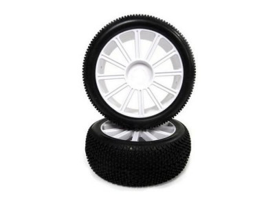 Колеса в сборе с белыми дисками для Himoto E8XBL,  2шт.