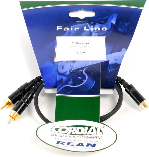 Кабель Y-адаптер Cordial CFY 0,3 ECC RCA