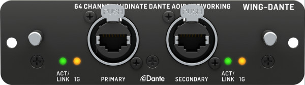 Карта расширения Behringer WING-DANTE для микшерного пульта WING Карта расширения Behringer WING-DANTE для микшерного пульта WING