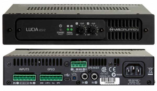 Усилитель мощности Lab.gruppen Lucia 120/2 2-канальный Усилитель мощности Lab.gruppen Lucia 120/2 2-канальный