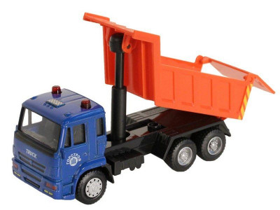 Машина "АВТОПАНОРАМА" "Самосвал", синий, 1/54, инерция, в/к 16,5*6,4*9 см