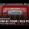 Zoom B1X FOUR процессор эффектов для бас-гитары с педалью экспрессии
