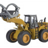 Металлический фронтальный погрузчик бревен HUI NA TOYS 1/40